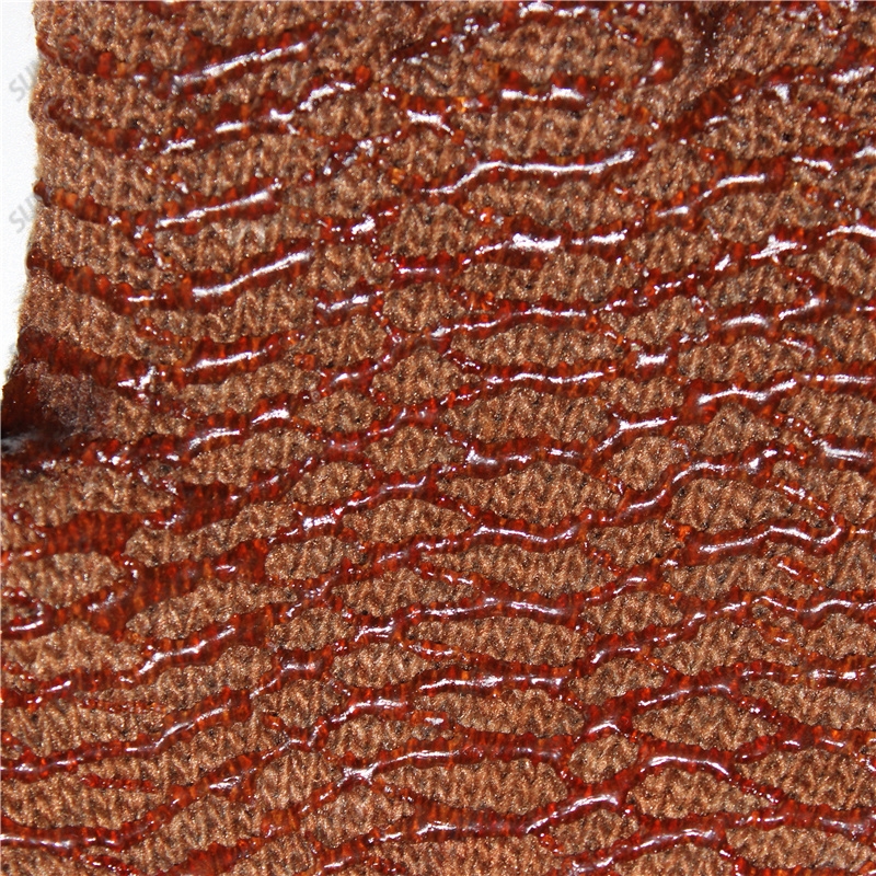 Warmly cotton with terry lining single palm diamond texture PVC coating gloves