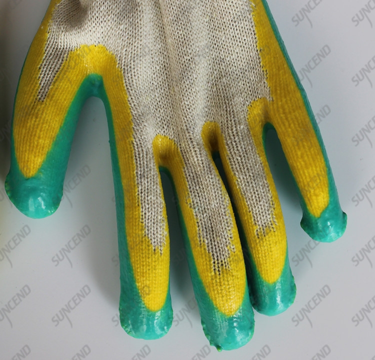 Double latex dipped cotton gloves