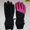 Customized anti slip winter leather water proof outdoor sports ski gloves