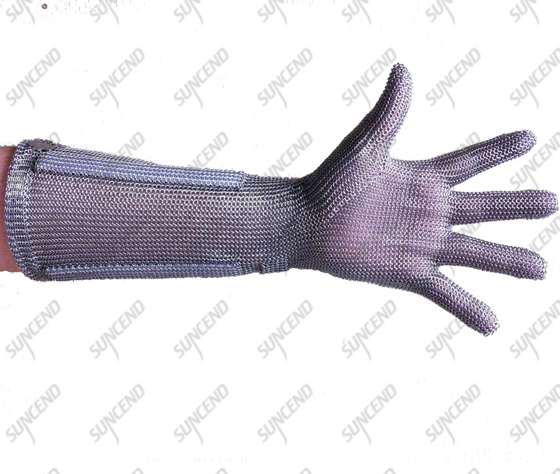 Stainless steel wire mesh cut resistant safety gloves
