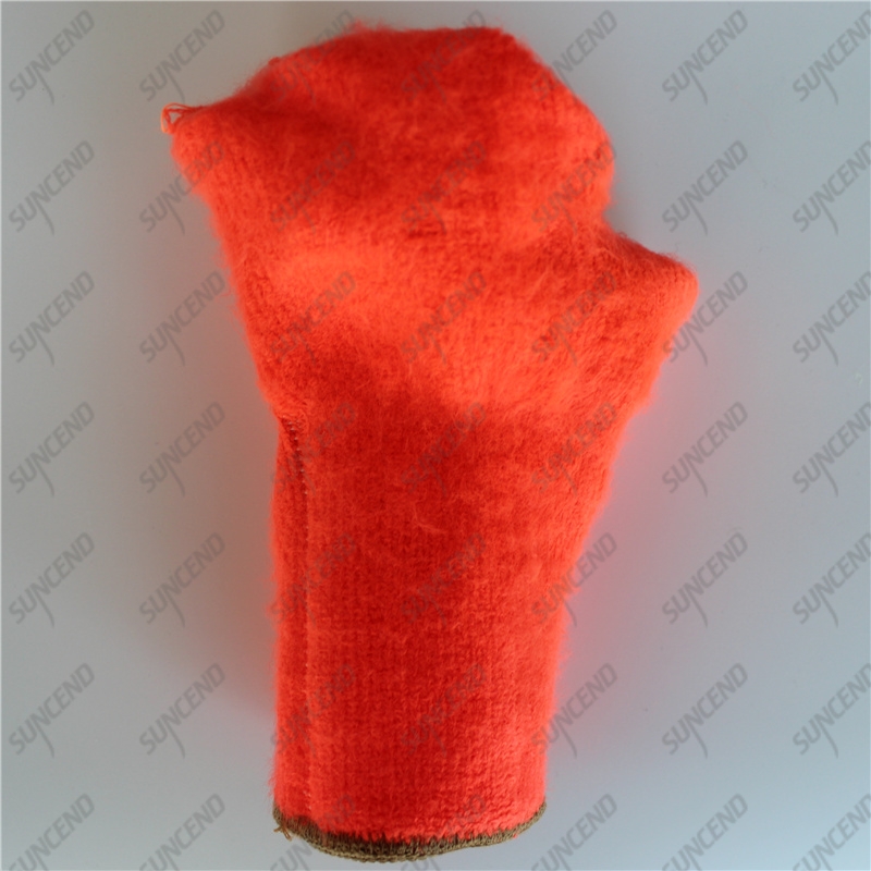 10g acrylic nappy liner half thumb latex coated foam work glove