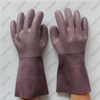 100% thick cotton liner sandblasting anti slip purple latex gloves