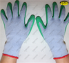 Polycotton liner tear abrasion latex coated crinkle finish hand gloves