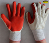 Natural rubber palm coated polycotton liner labor protection gloves