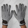 Cut protection glove with PU Palm coated velcro cuff