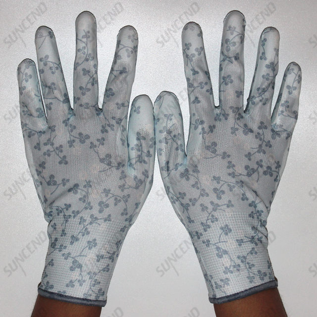 Electronic Industrial PU Coated Hand Protective Safety Gloves 