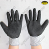 HPPE liner crinkle latex palm coated cut resistant work gloves 
