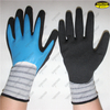Sandy finished double latex coated safety work gloves