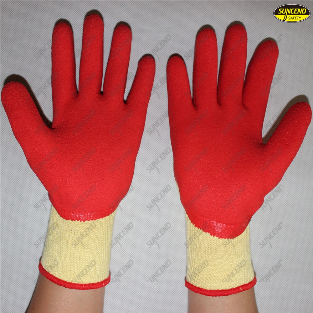 Light weight soft foam latex dipped breathable hand gloves
