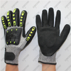 Palm Sandy Nitrile Anti Oil TPR Cut Resistance Gloves with Wrist Strap