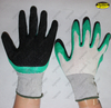 Double latex palm coated crinkle safety working gloves