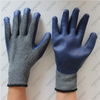 Seamless grey cotton dark blue smooth latex work gloves for Chile