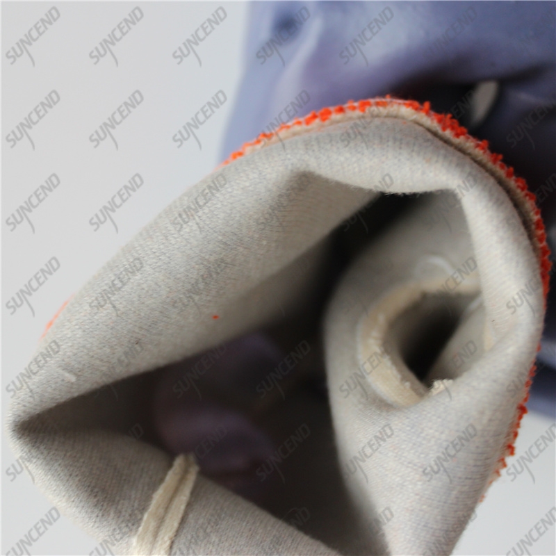 Interlock jersey cotton full coating smooth PVC anti acid alkali gloves