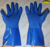 Sandy finish pvc double dipped chemical resistant work gloves