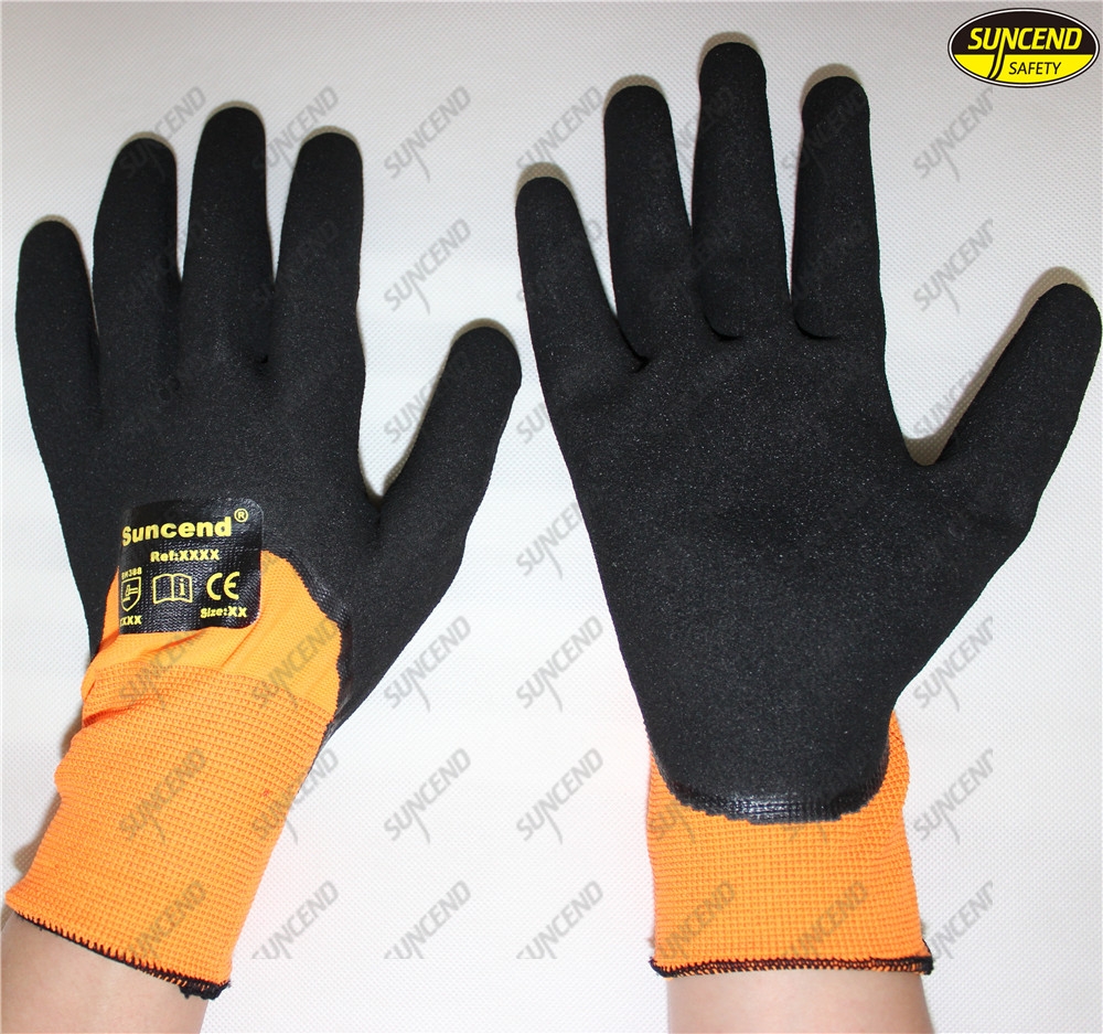 Custom design nitrile coated sandy cheap work gloves