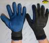 Soft rubber coated breathable polycotton liner industrial gloves