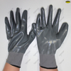 Nitrile fully coated smooth finish hand fit safety work gloves