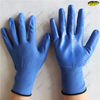 Polyester liner smooth nitrile working gloves