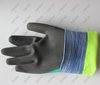 Straight cuff HPPE cut resistant lining smooth sandy nitrile gloves