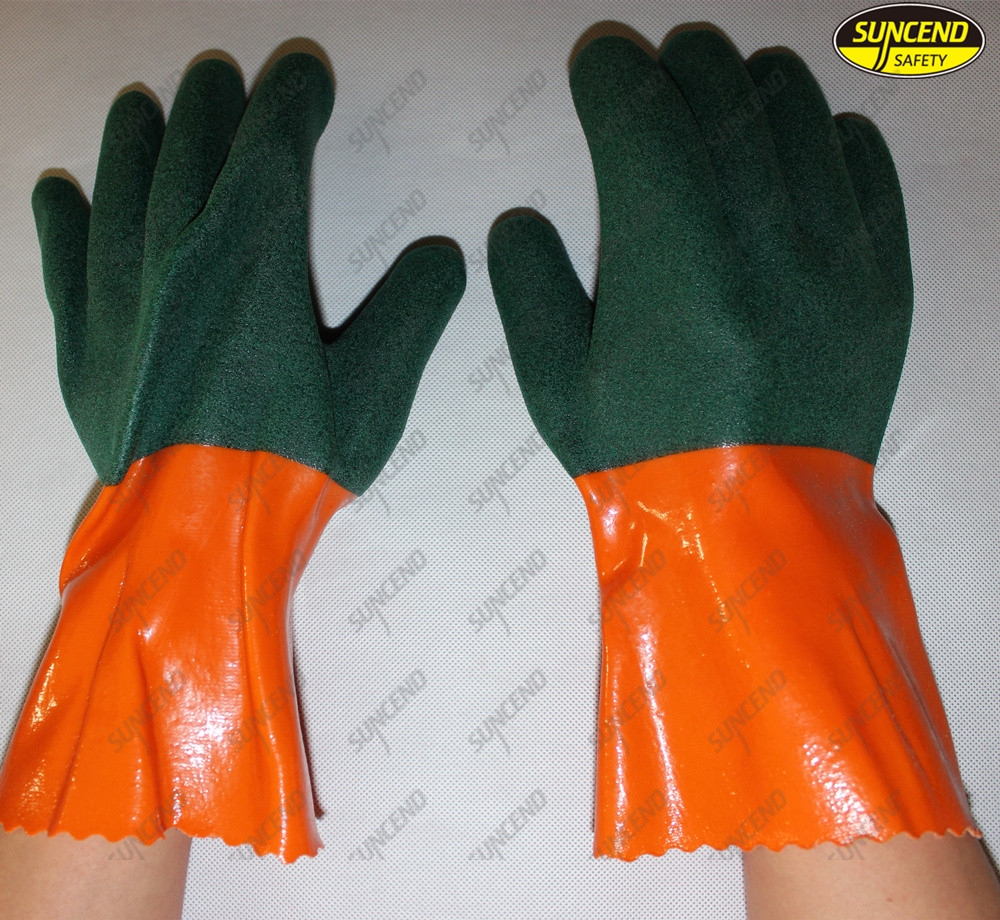 Oil resistant antislip hand work gloves
