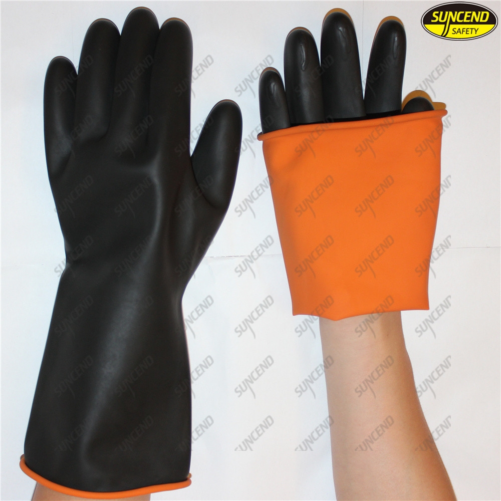 Wholesale latex full coated mechanical industrial hand work gloves
