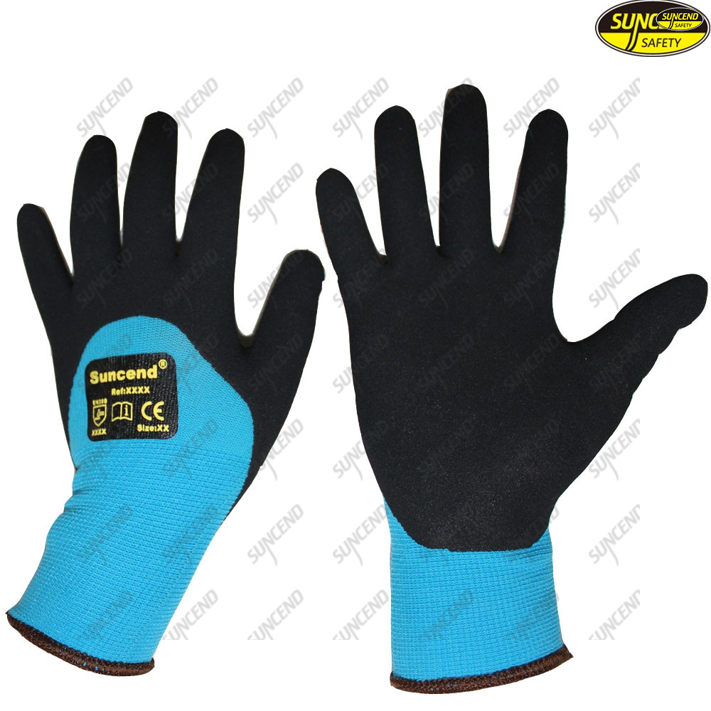 Nitrile coated industrial anti static working gloves