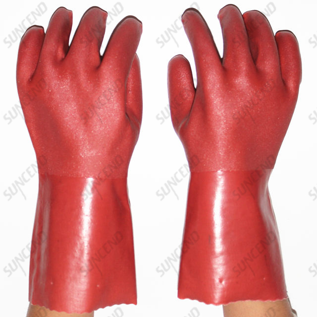 PVC DippedChemical Resistant Comfortable Safety Gloves with Long Sleeve