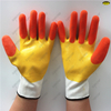 Waterproof oil resistant two color nitrile double coated sandy finish polyester 