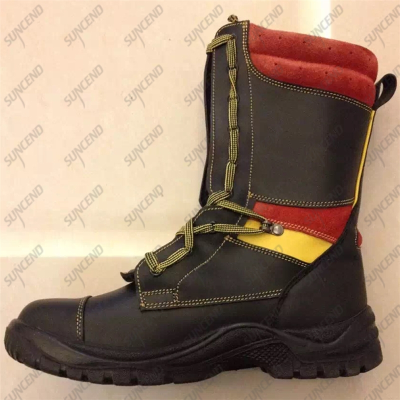  Oil Resistant Anti Static High Cut Steel Toe Black Leather Safety Boots