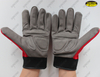 Polyester back synthetic leather palm hand protective safety mechanic gloves
