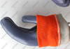 Interlock jersey cotton full coating smooth PVC anti acid alkali gloves