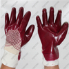 New special coating style jersey cotton liner smooth red PVC gloves