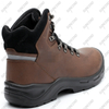 Industrial protective PU outsole leather steel toe cap safety shoes