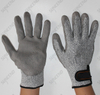 Cut protection glove with PU Palm coated velcro cuff