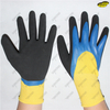 Safety polyester liner double nitrile dipped working gloves