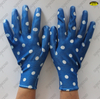 camouflage nylon liner coated nitrile on palm gardening gloves