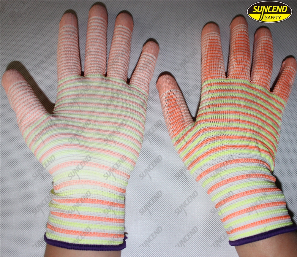 PU palm coated safety work gloves work gloves