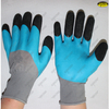 Finger double dipped foam latex coated safety gloves