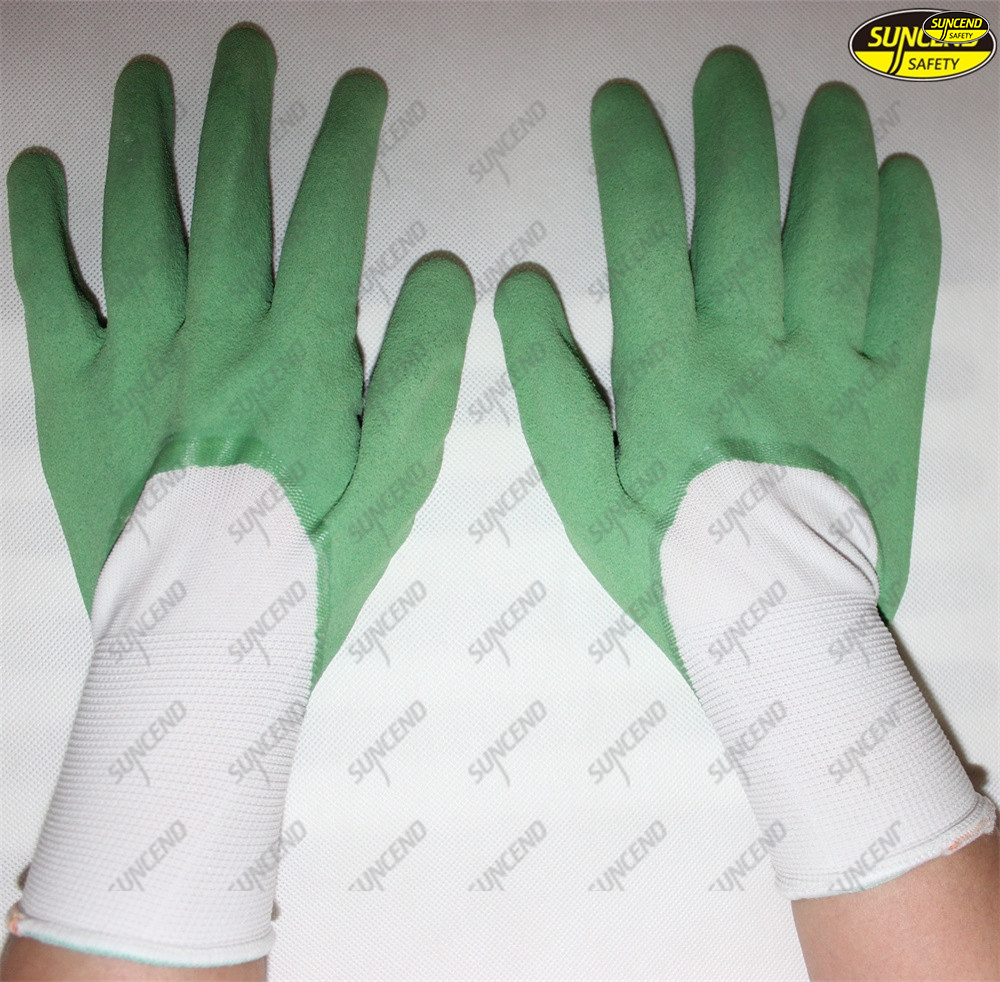 Oil resistant knitting nitrile coated industrial work gloves
