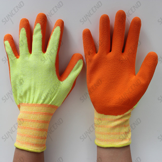 18 Gauge Nylon Liner Latex Coated Foam Finish Work Gloves