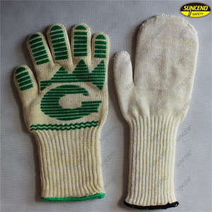 Heat Resistant BBQ Aramid Cooking Silicone Grill Gloves