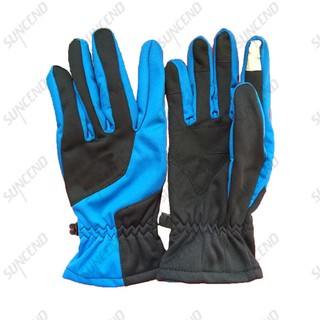 Women leather ski hand safety gloves waterproof windproof