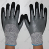 HPPE Liner Nitrile Coated Double Dipped Cut Resistant Gloves with Sandy Finish