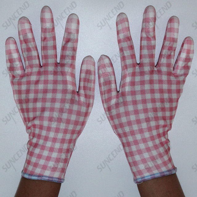 Safety Work Application And Polyester Or Nylon Or Cotton Material PU Gloves 