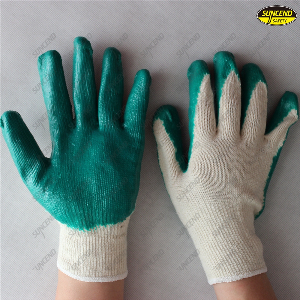 Sample free smooth latex coated safety working gloves