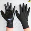 Mechanical working smooth nitrile coated hand gloves
