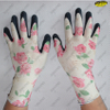 Micro foam nitrile coated gloves for construction