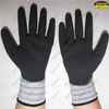 Sandy finished double latex coated safety work gloves