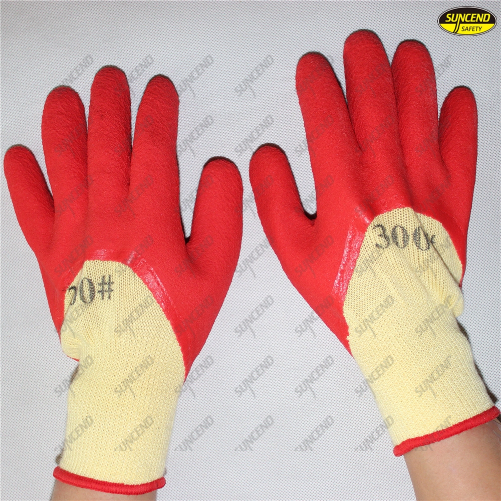 Light weight soft foam latex dipped breathable hand gloves