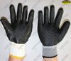 Protection working rubber palm coated hand gloves